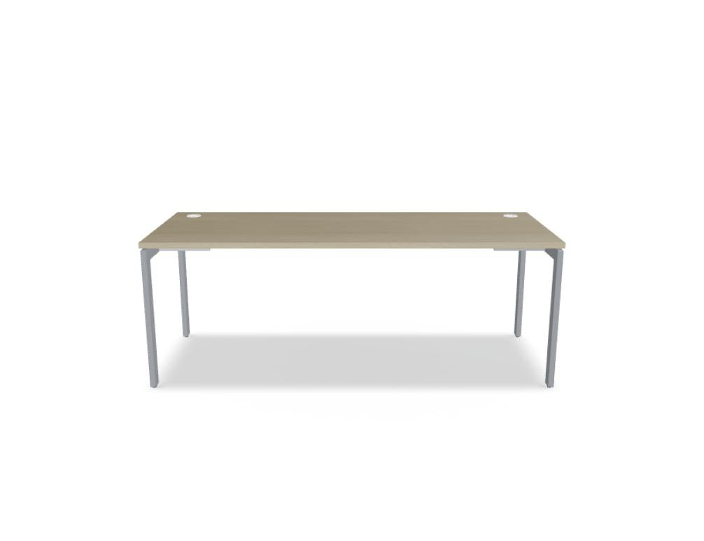 Mdd Ogi U BOU27 Schreibtisch mit heller Holzplatte und schwarzem U-Gestell, modern und funktional fürs Büro