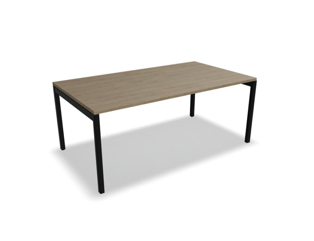 Ein moderner Esstisch von MDD, Modell Ogi Y SY118, Holzoptik mit klaren Linien, elegantes Design, Platz für Familie und Gäste, natürliche Farbgebung