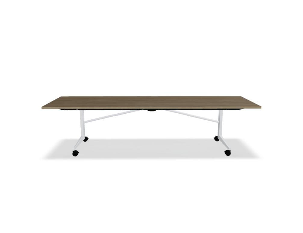 Hochwertiger Plex PXP04 Konferenztisch, klappbar und trocken abwischbar, kompakt präsentiert mit glattem Oberflächenfinish und eleganter, moderner Erscheinung