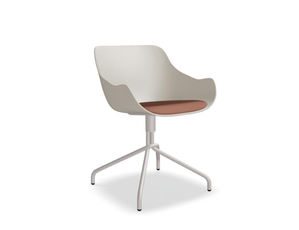 Baltic Remix BL3P13 Drehstuhl von Mdd mit gepolsterter Sitzschale und eleganter Drehbasis in moderner Bürooptik