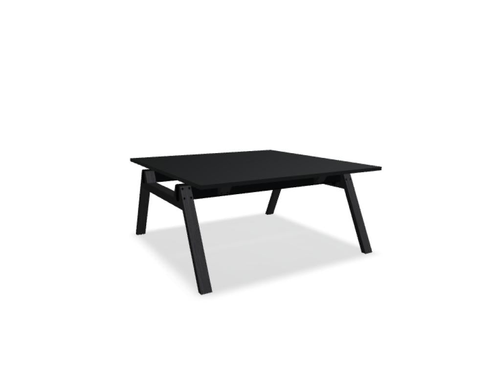 Mdd Viga V216M Doppelschreibtisch mit Holzplatte und Metallgestell, moderne Workstation für zwei Arbeitsplätze