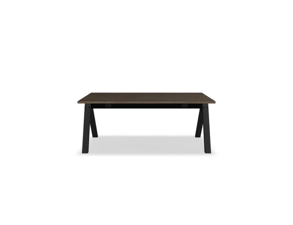 Bild eines modernen Schreibtisches Viga V18M in heller Holzoptik mit glatter Ablage, minimalistischer Bauweise und stilvollem Arbeitsbereich, ideal für Home-Office und Büro.