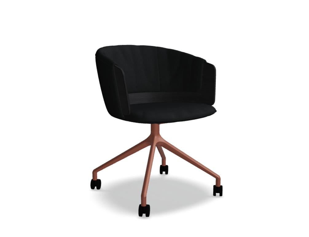 Mdd Collar CL2P19K Drehstuhl mit gepolsterter Sitzschale und Drehbasis, moderne Bürostuhl-Ansicht vor hellem Hintergrund