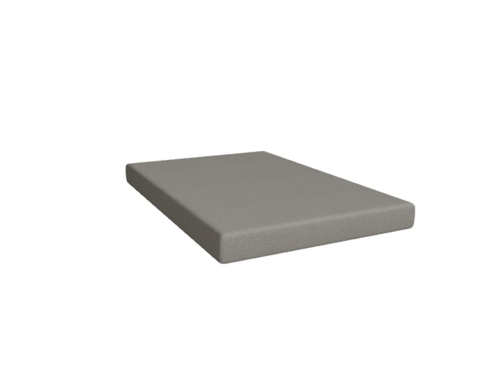 Gelbes Kissen aus Stoff NE-2 für Container, Masse 40 cm x 60 cm x 5.2 cm, platziert auf der Oberplatte eines Rollcontainers.
