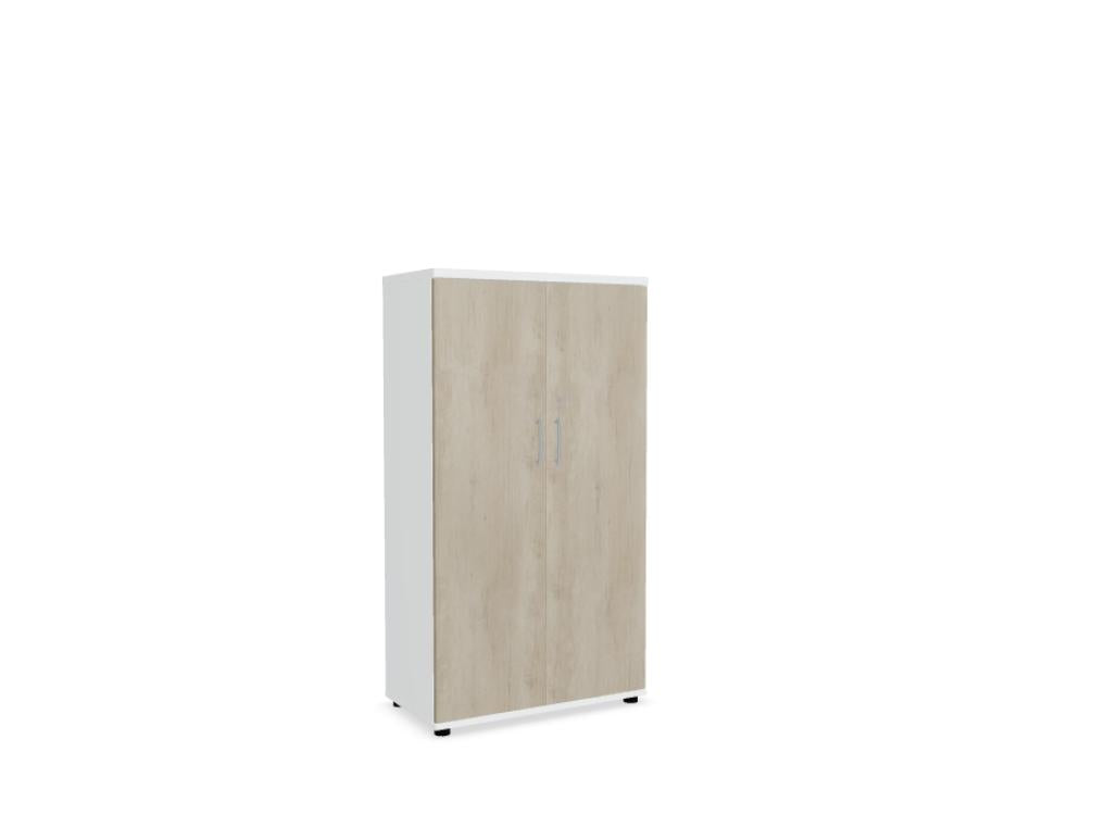 Hängeregisterschrank Standard A4104TMK von MDD in dunkler Holzoptik, robuster Büroschrank mit Tür und Registerauszug für Ordnung im Büro