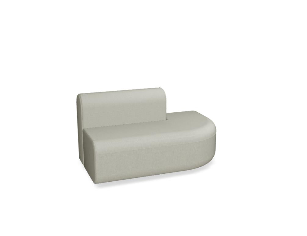 Freistehendes Sofa-Einzelelement Artiko von Mdd in Dunkelgrün, gepolstert, mit Federkern-Sitzfläche und Gestell aus Spanplatte.