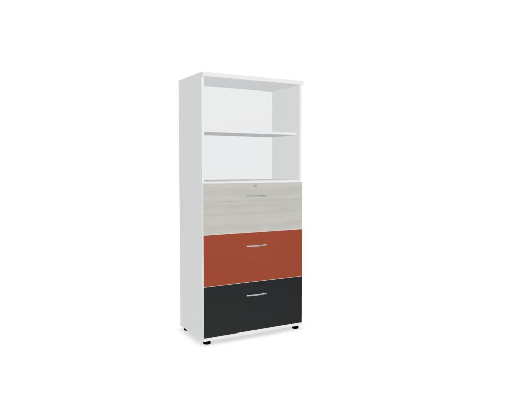 Mdd Standard A54E4 Hängeregisterschrank in schlichtem Design für die strukturierte Aufbewahrung im Büro