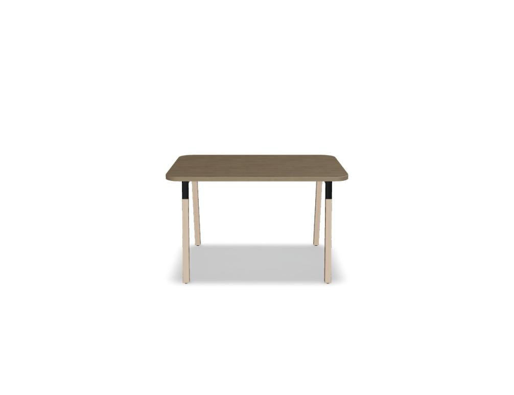 Schreibtisch Ogi W BOWZ02 von Mdd in modernem Design, helles Holzfinish, geräumige Arbeitsfläche, klare Linien und dezentes Metallgestell.
