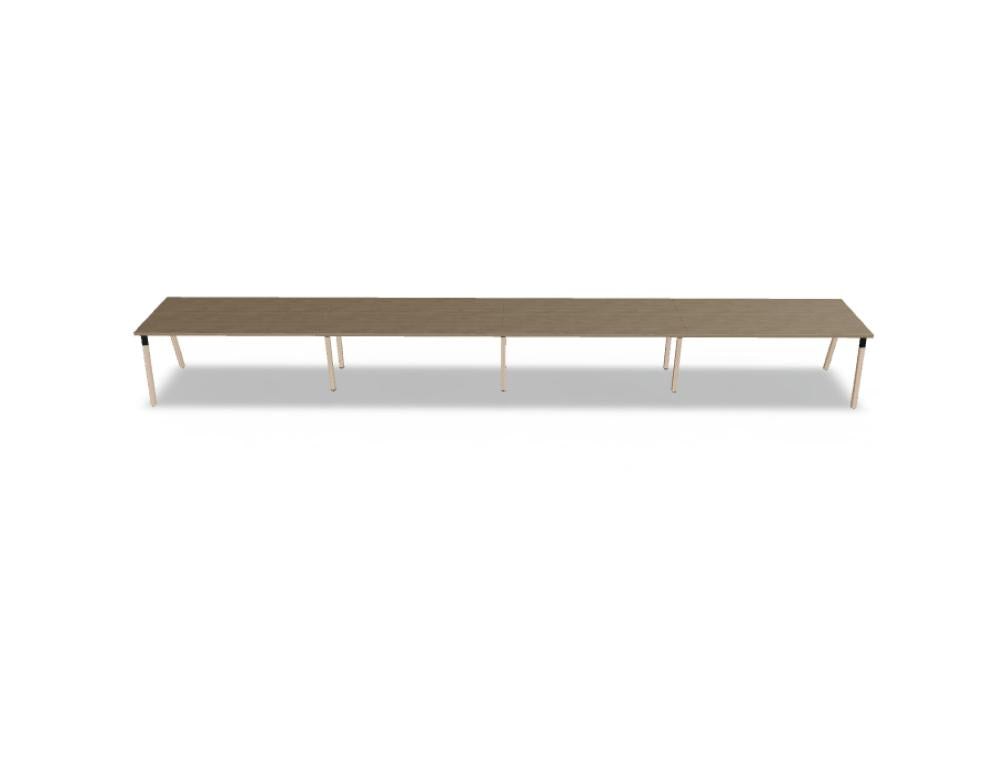 Schreibtisch Ogi W BOW04E4 von MDD in heller Holzoptik, schlankes modernes Design, großzügige Arbeitsfläche, kompakte Füße, klare Linien