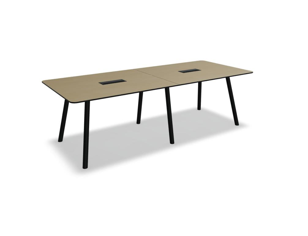 Bild eines modernen Esstischs Echo ETF1024R von MDD, Holzfinish, rechteckige Tischplatte, robuste Beine – ideal für esszimmere Räume.