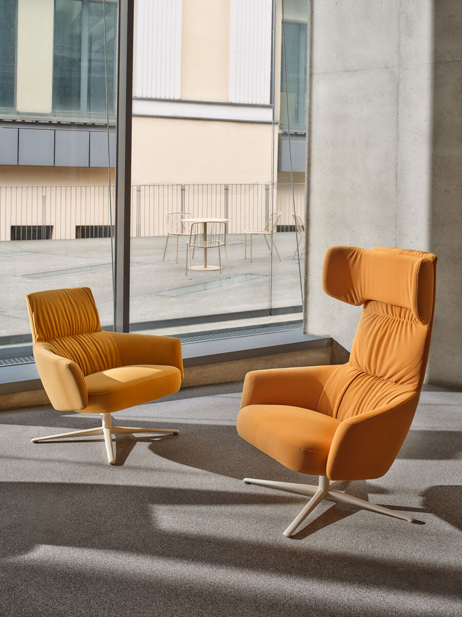 Eleganter Toro TOR2P2 Hochsessel von Mdd, ideal für stilvolle Lounges, mit komfortabler Polsterung und modernem Design.