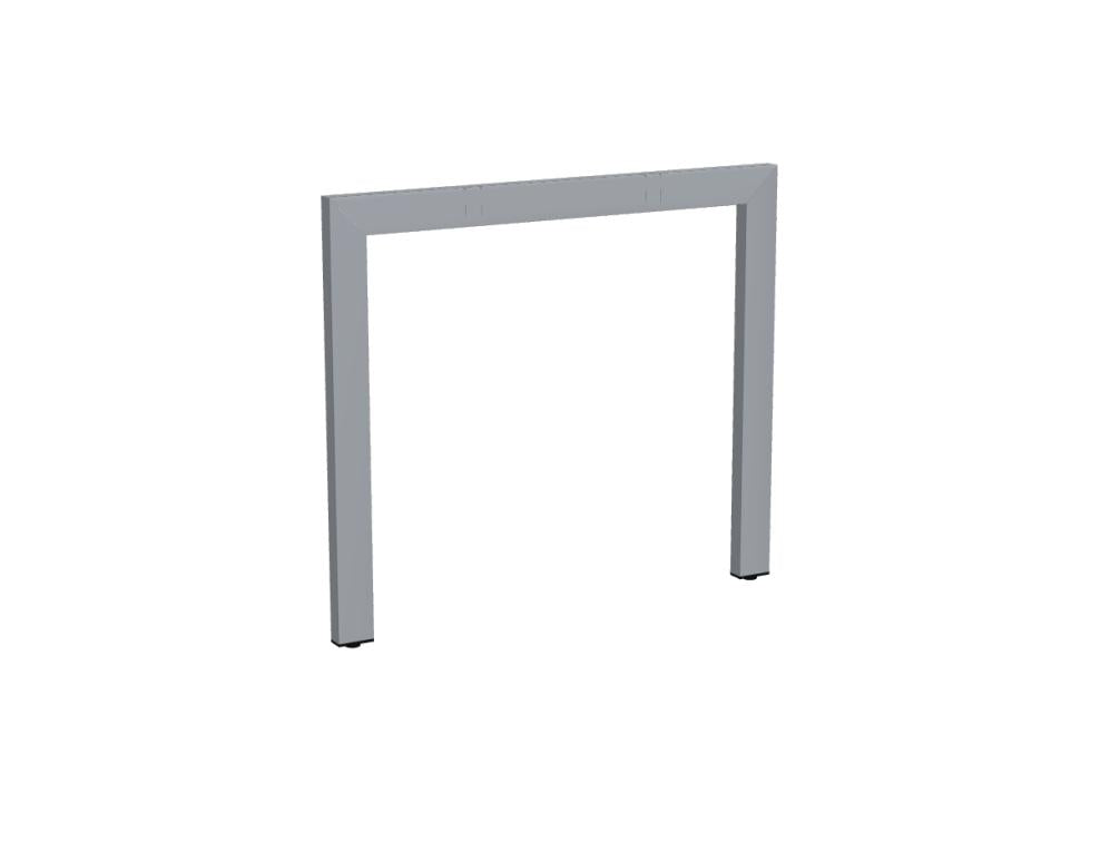 Tischbein aus pulverbeschichtetem Metall in Anthrazit Halbmatt, 40x40 mm Profil, für Ogi-Schreibtischsysteme von Mdd.