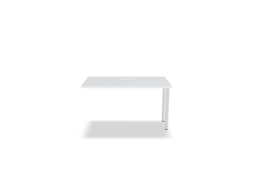 Schreibtisch Ogi Y von Mdd mit Tischplatte in Honigeiche und schwarzem Metallgestell, Profil 40x40 mm, für Büroarbeitsplätze.
