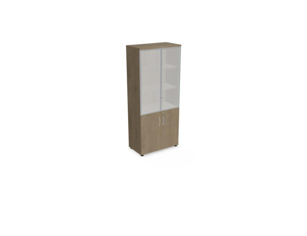 Vitrine Standard von Mdd mit Glastür und senkrechtem Aluminiumgriff