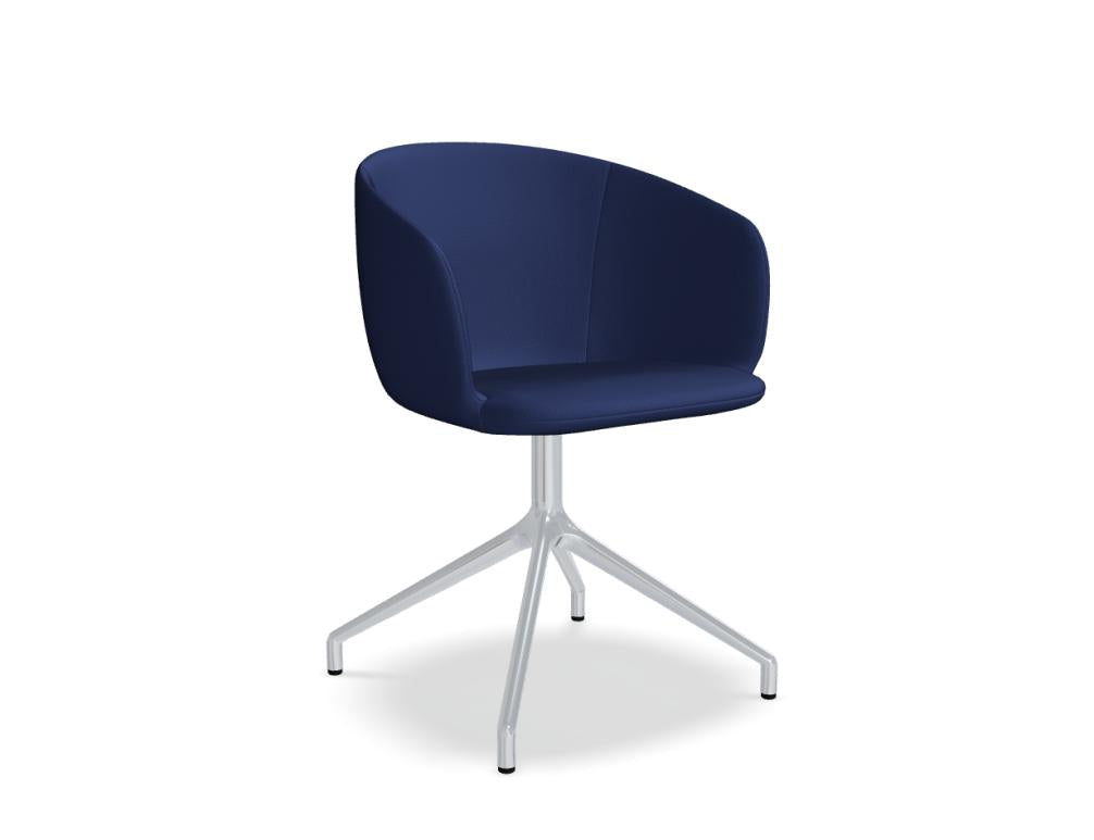 Grace GRPP19 Drehstuhl von Mdd mit poliertem Aluminiumgestell, eleganter Sitzschale und modernem Bürodesign.