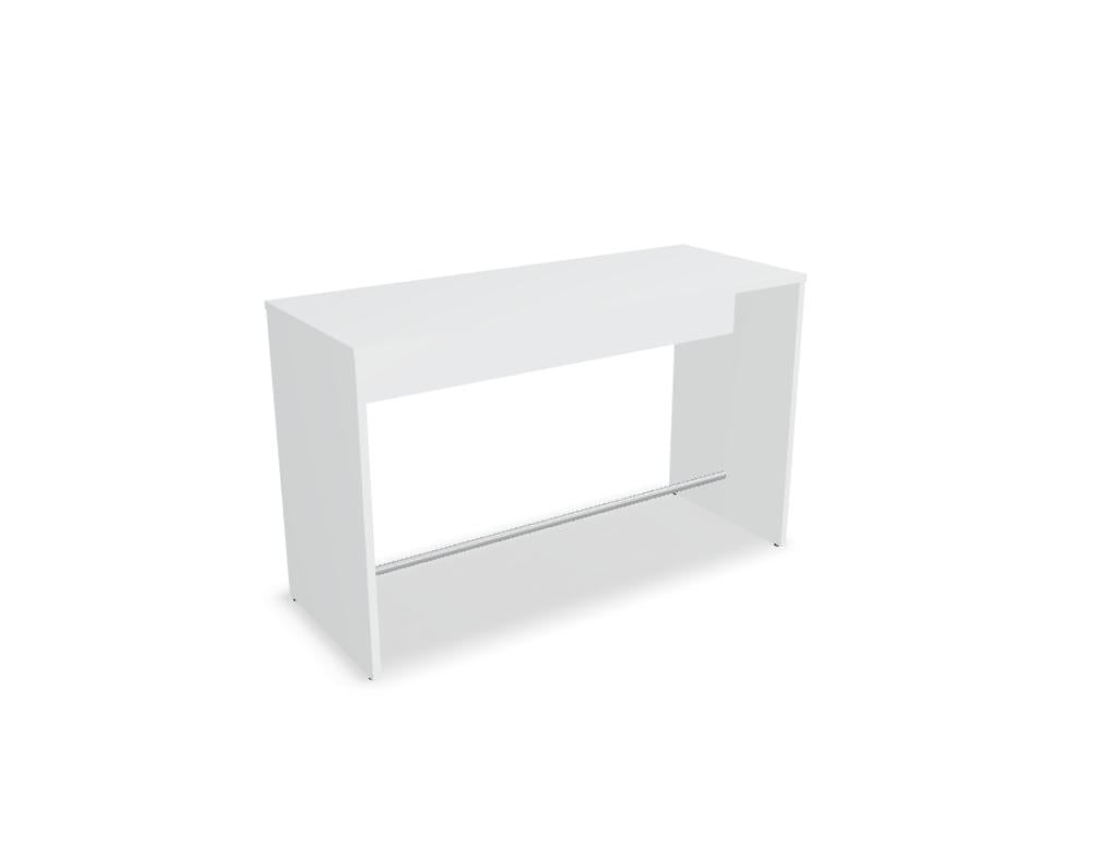 Ogi V PSW78 Stehtisch von Mdd mit runder Platte und schlankem Mittelfuß, ideal für moderne Büro- und Loungebereiche