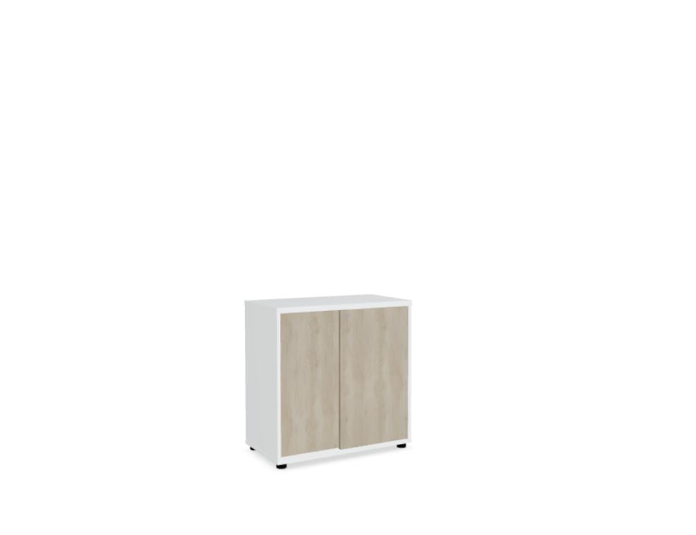 Standard MEA2P04 - Schiebetürenschrank in Weiss Pastell präsentiert im Onlineshop von KAQTU Design AG. Büroschrank ist von Mdd