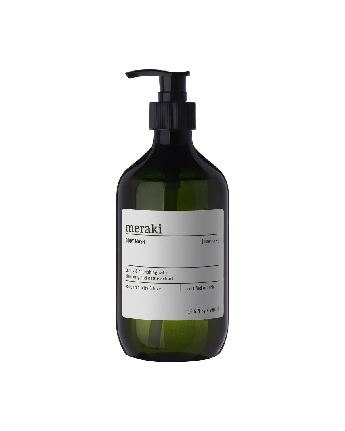 Body wash, Linen dew in Grün präsentiert im Onlineshop von KAQTU Design AG. Duschmittel + Shampoo ist von Meraki