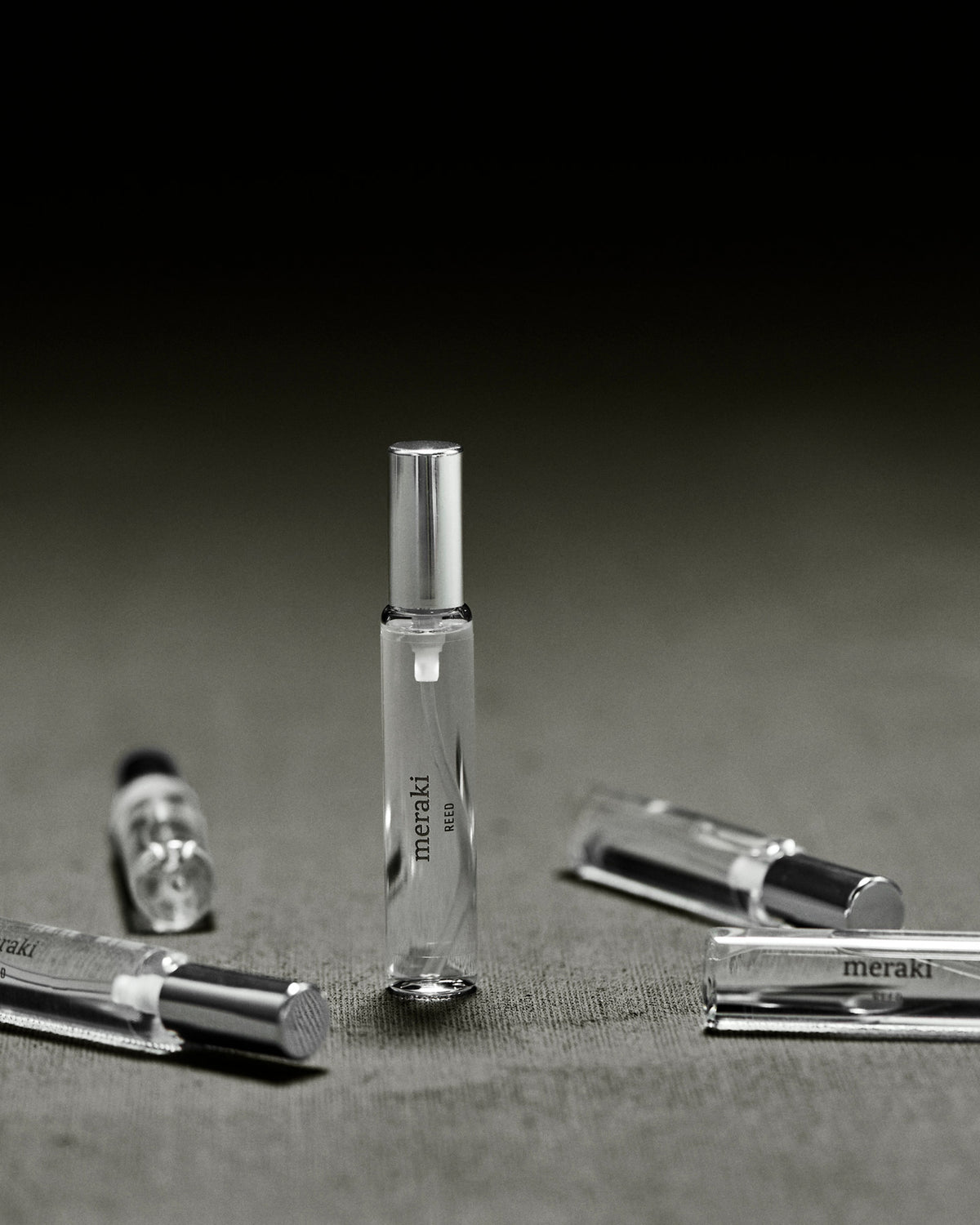 Eau de toilette Reed von Meraki als kleiner, schlanker Flakon im Reiseformat