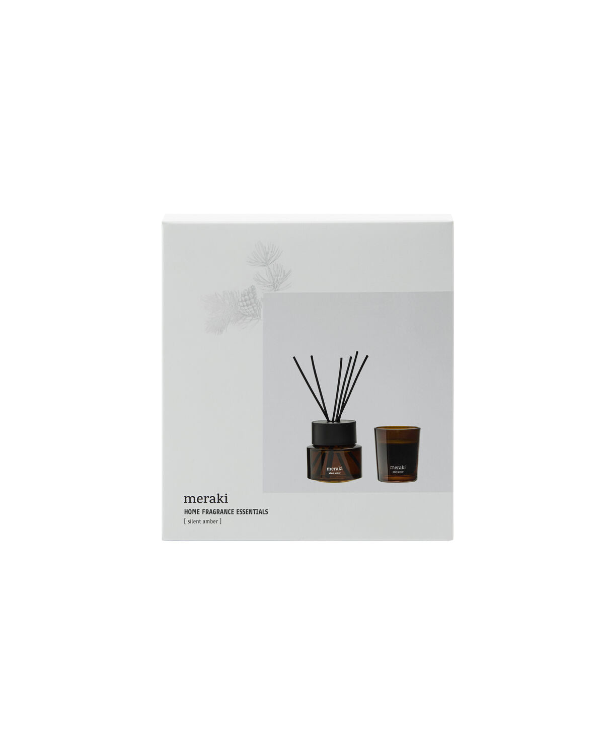 Gift boxCH, silent amber diffusser + scented candle, 100|60 ml|g in White präsentiert im Onlineshop von KAQTU Design AG. Geschenkset ist von Meraki