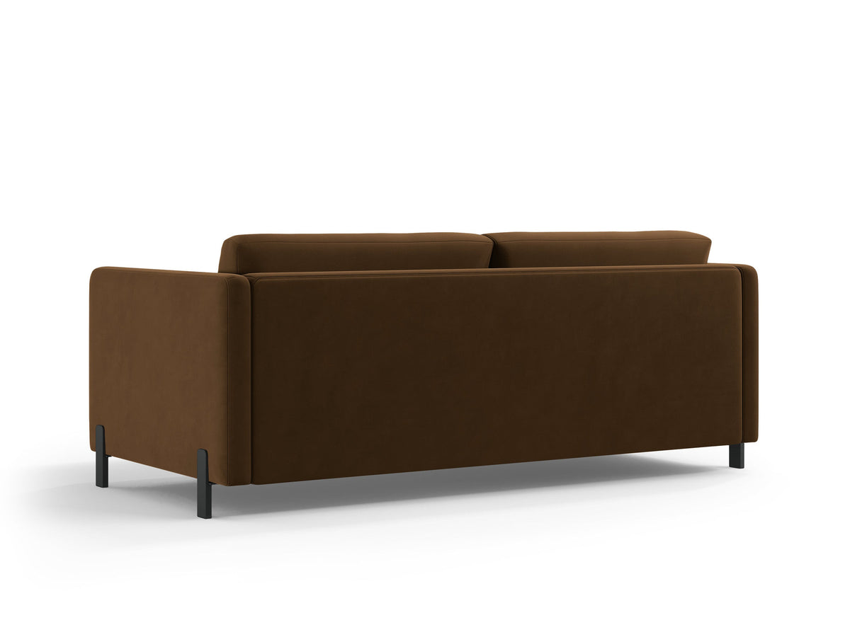 Gloria Velour Sofa mit Schlaffunktion 2 Sitzer in Chocolate-Salvador präsentiert im Onlineshop von KAQTU Design AG. Bettsofa ist von Micadoni