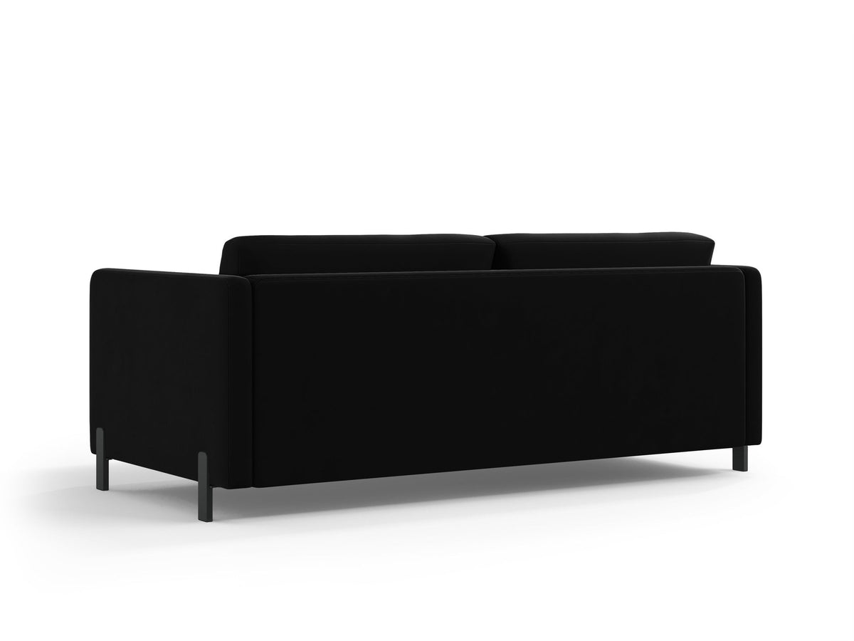 Gloria Velour Sofa mit Schlaffunktion 2 Sitzer in Black-Salvador präsentiert im Onlineshop von KAQTU Design AG. Bettsofa ist von Micadoni