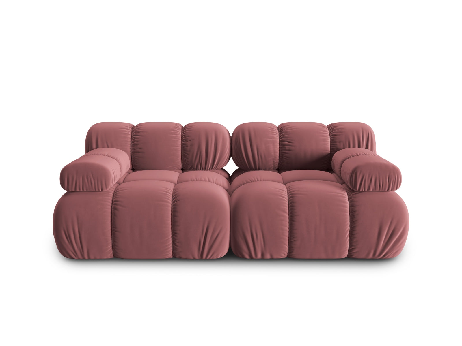 Bellis Velour modulares Sofa 2 Sitzer 94cm in Pink-Bluvel präsentiert im Onlineshop von KAQTU Design AG. 3er Sofa ist von Micadoni