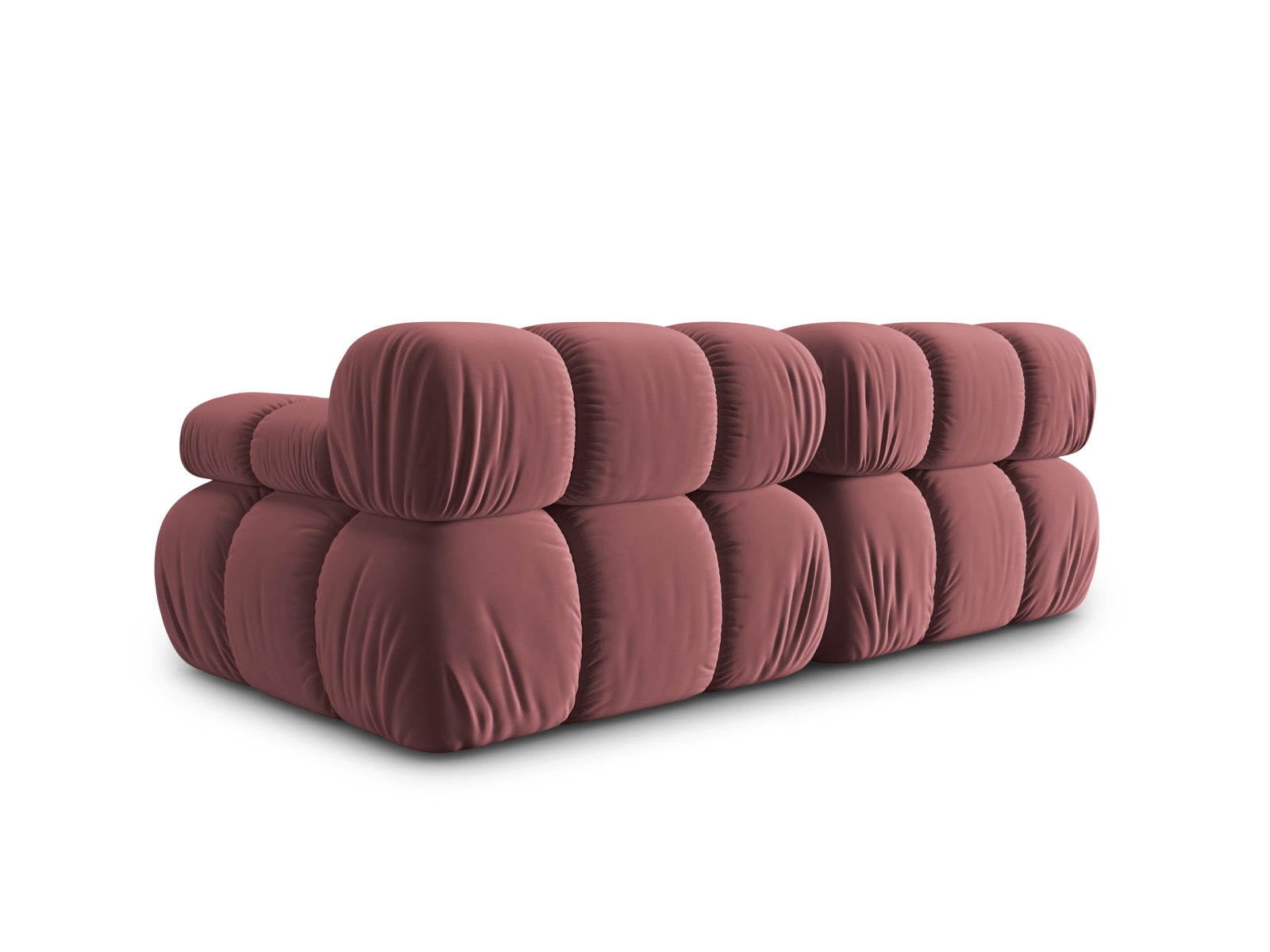Modulares 2-Sitzer Sofa Bellis in Velour, perfekt für moderne Wohnkonzepte und vielseitige Raumgestaltungen in sanften Farben.