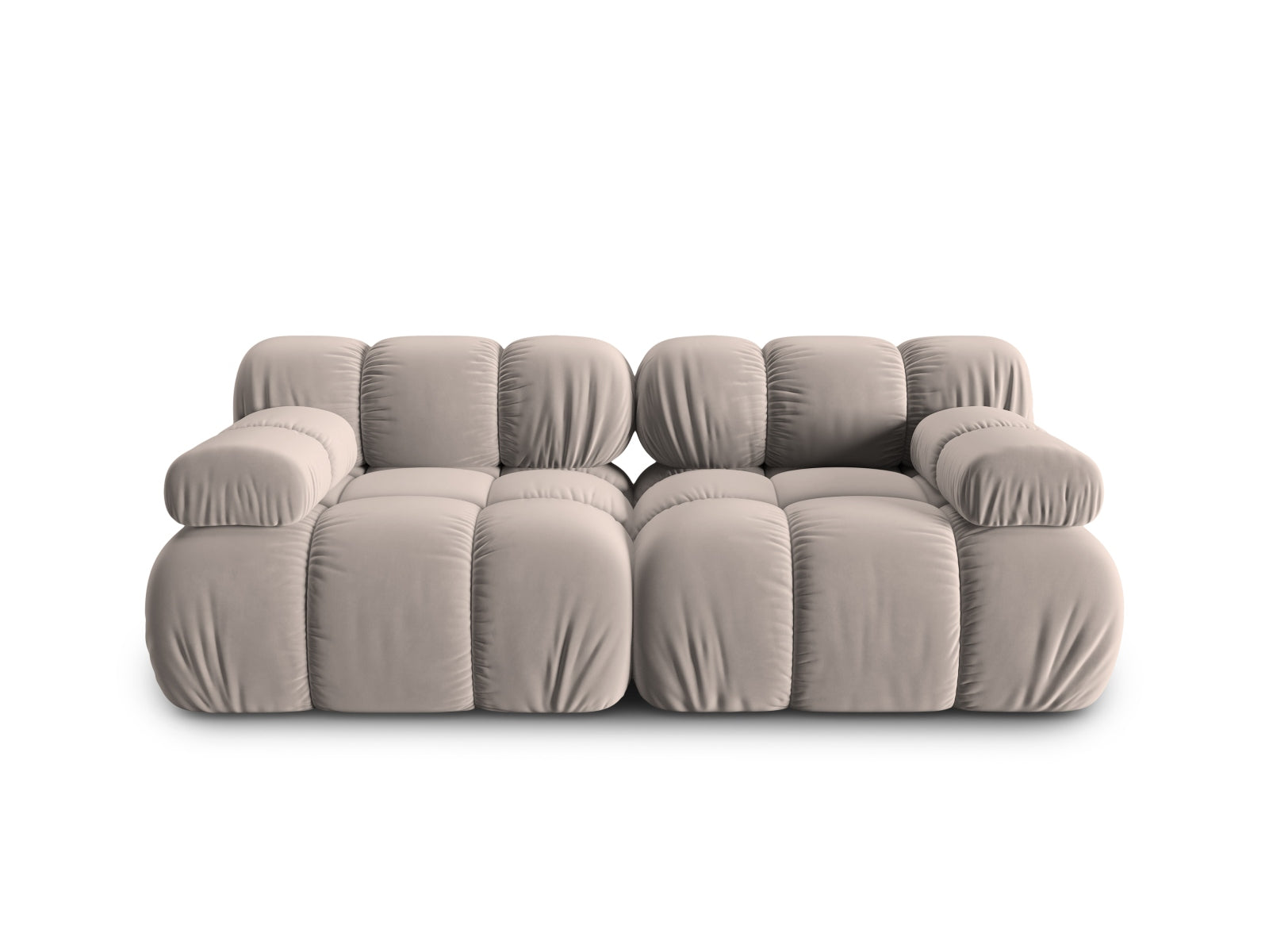 Bellis Velour modulares Sofa 2 Sitzer 94cm in Cappuccino präsentiert im Onlineshop von KAQTU Design AG. 3er Sofa ist von Micadoni