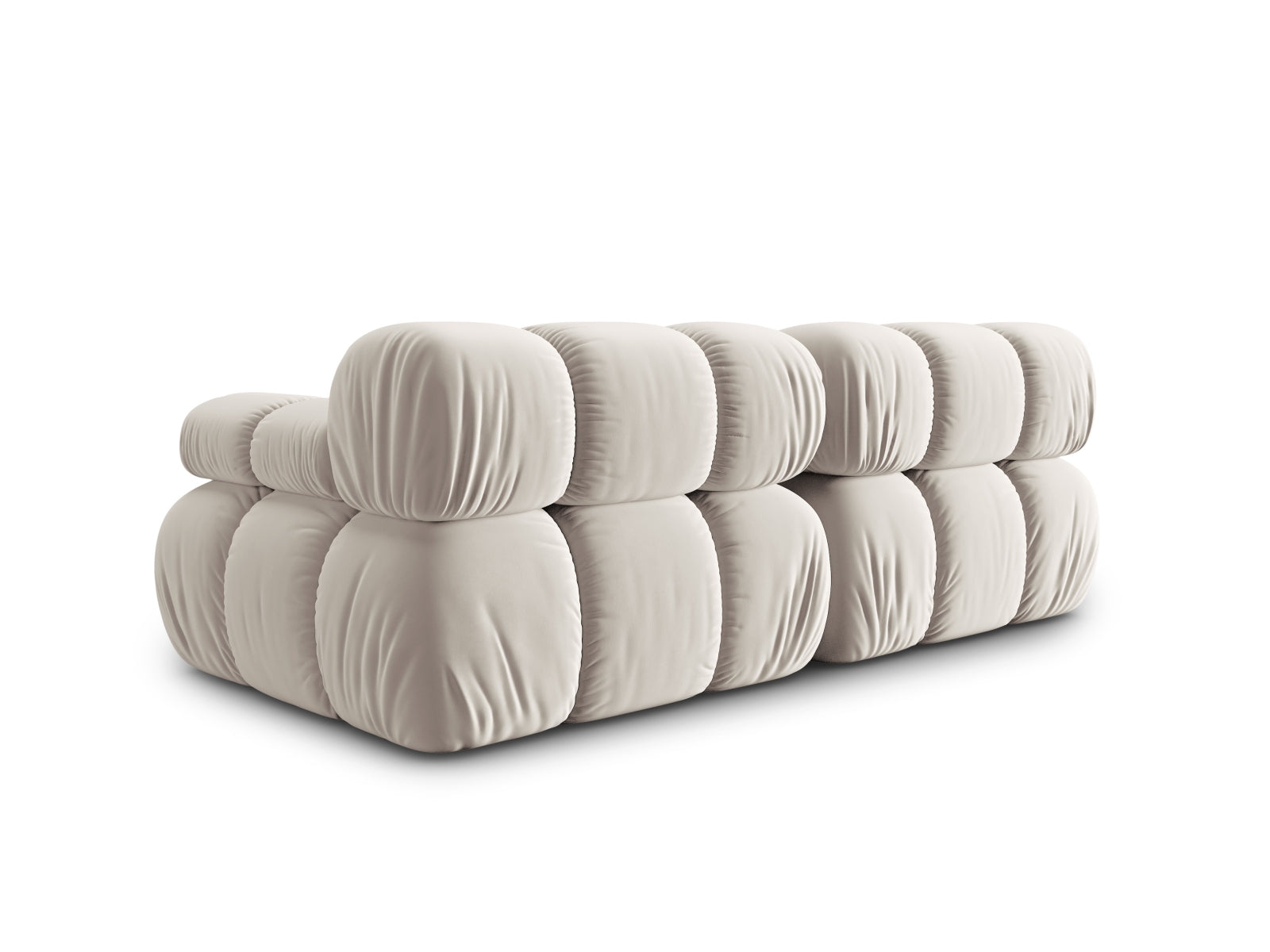 Modulares 2-Sitzer Sofa Bellis in luxuriösem Velours, perfekt für moderne Wohnkonzepte und vielseitige Raumgestaltung.