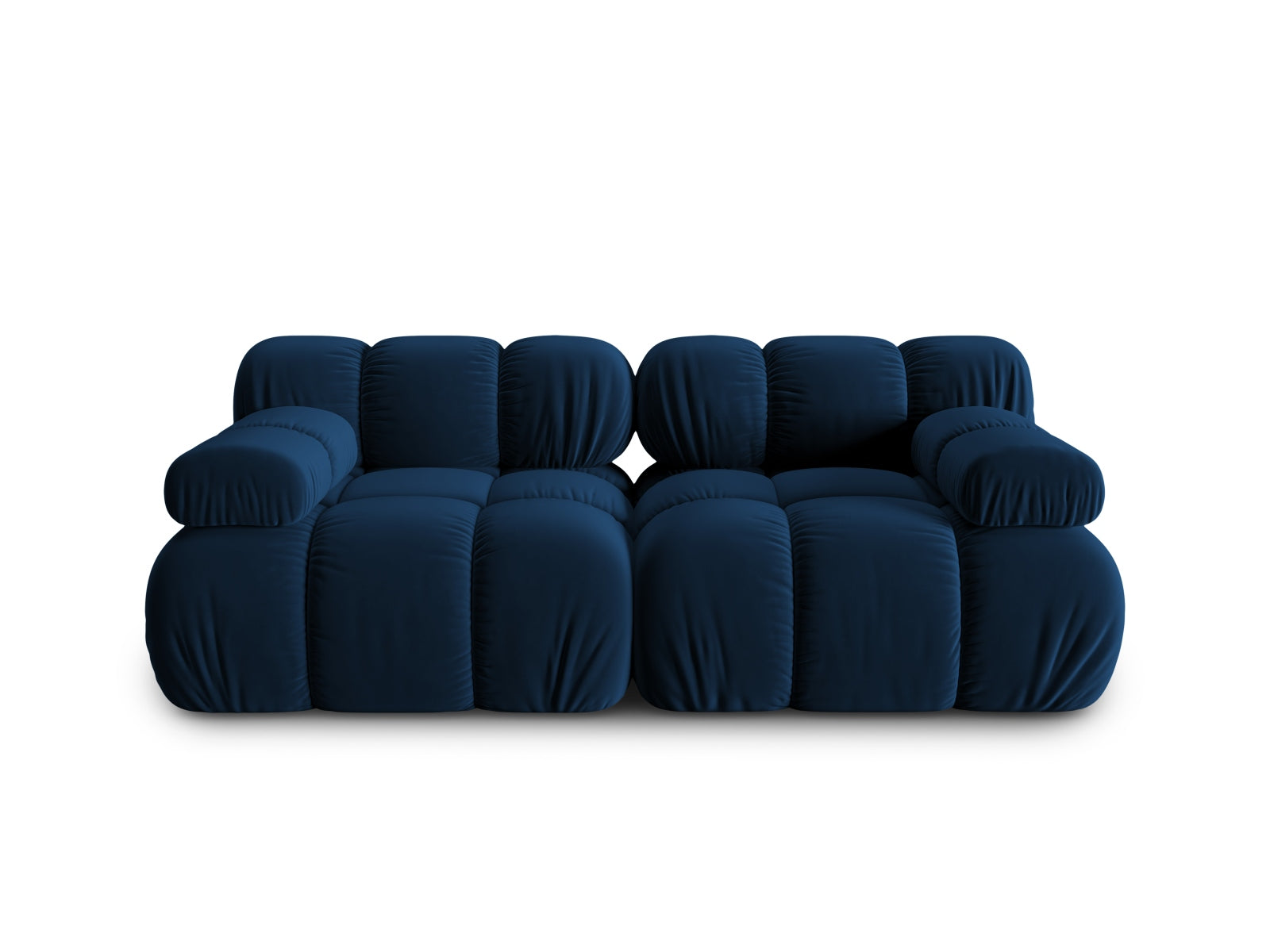 Bellis Velour modulares Sofa 2 Sitzer 94cm in Royal Blue-Bluvel präsentiert im Onlineshop von KAQTU Design AG. 3er Sofa ist von Micadoni