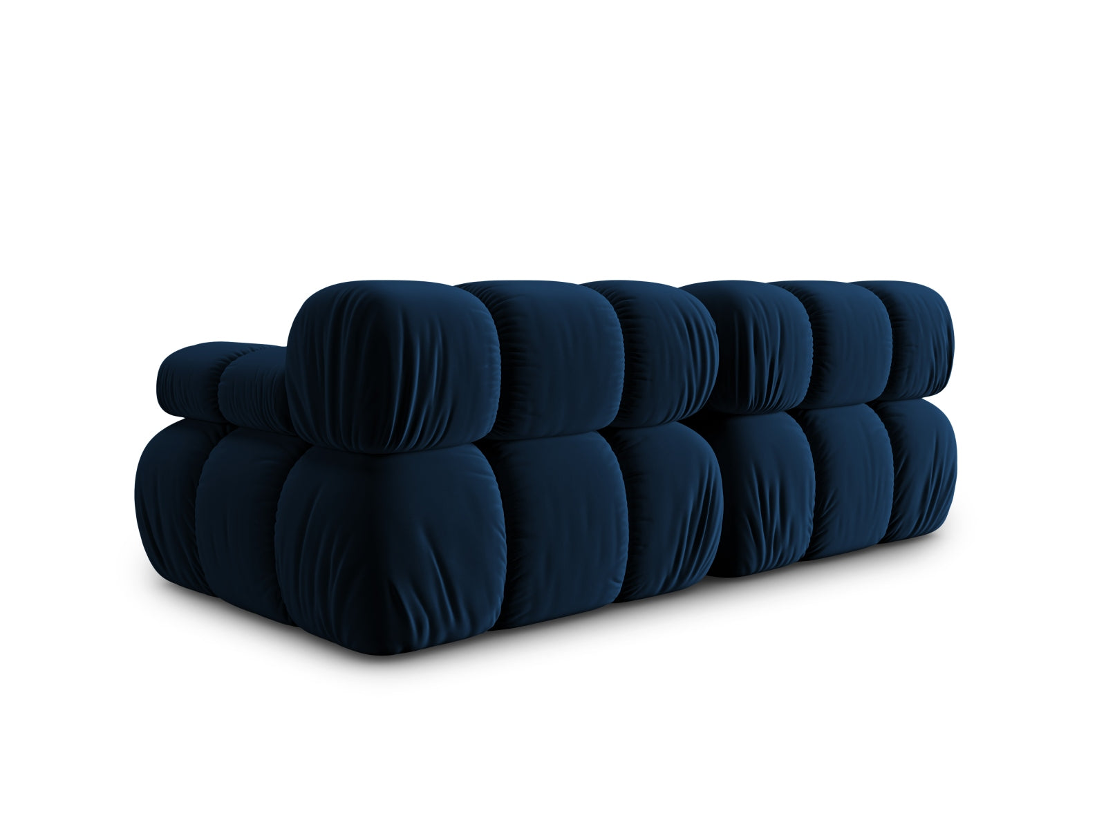 Modulares 2-Sitzer Sofa Bellis in Royal Blue, 94 cm, aus hochwertigem Velour, perfekt für moderne und elegante Wohnambiente von Micadoni.