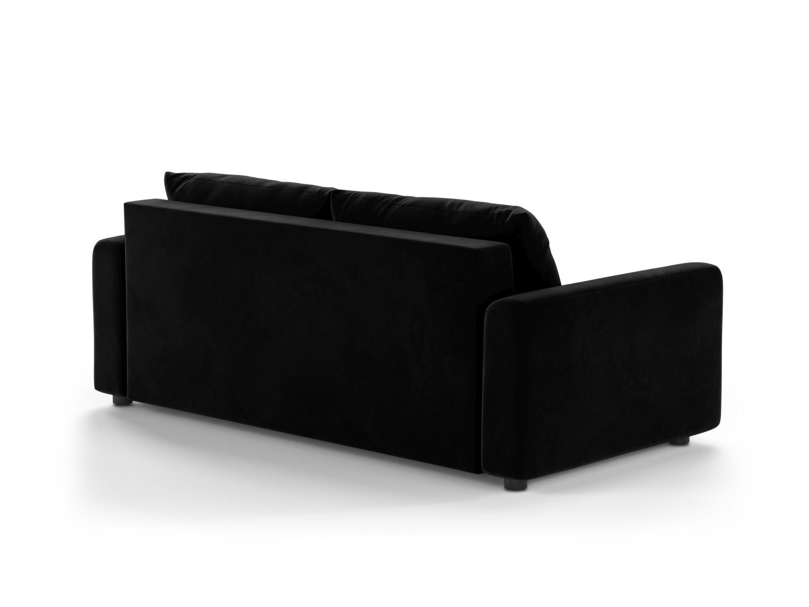 Modernes 3-Sitzer Bettsofa David in zeitlosem Schwarz, perfekt für Gästeübernachtungen und gemütliche Abende im Wohnbereich.