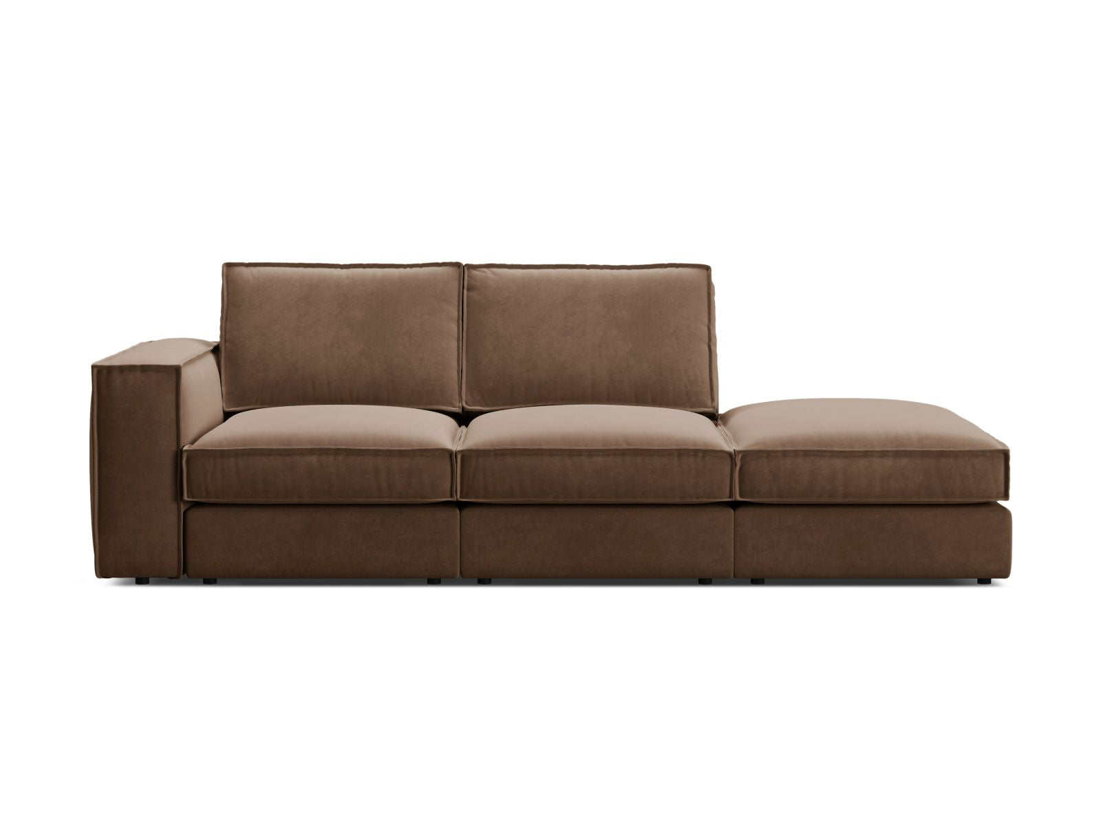 3-Sitzer Modular Sofa Open End rechts Pola in Chocolate-Salvador präsentiert im Onlineshop von KAQTU Design AG. 3er Sofa ist von Micadoni