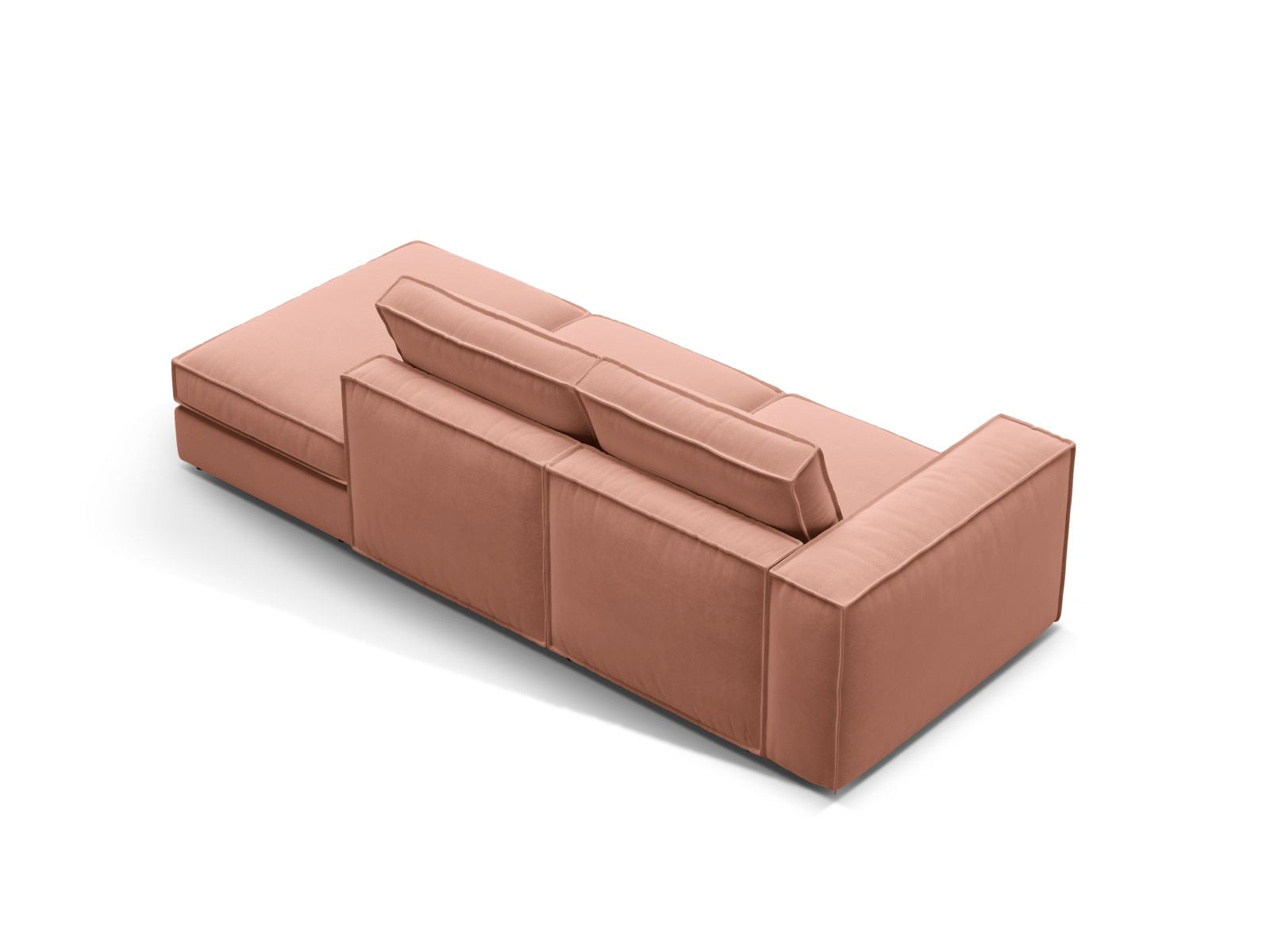 Elegantes 3-Sitzer Sofa Open End rechts in Pink-Salvador, ideal für moderne Wohnräume, von Micadoni, erhältlich bei KAQTU.