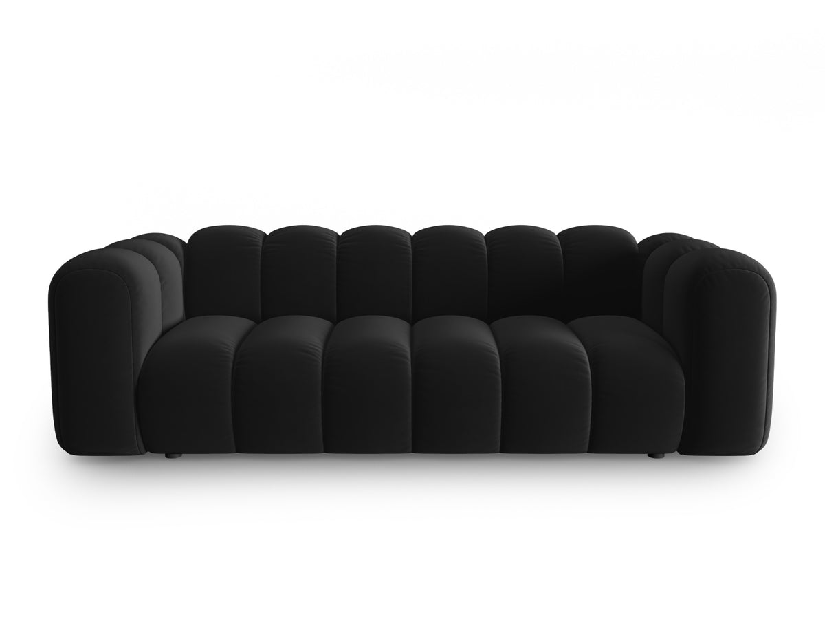 Lupine Velour Sofa 3 Sitzer in Black-Salvador präsentiert im Onlineshop von KAQTU Design AG. 3er Sofa ist von Micadoni