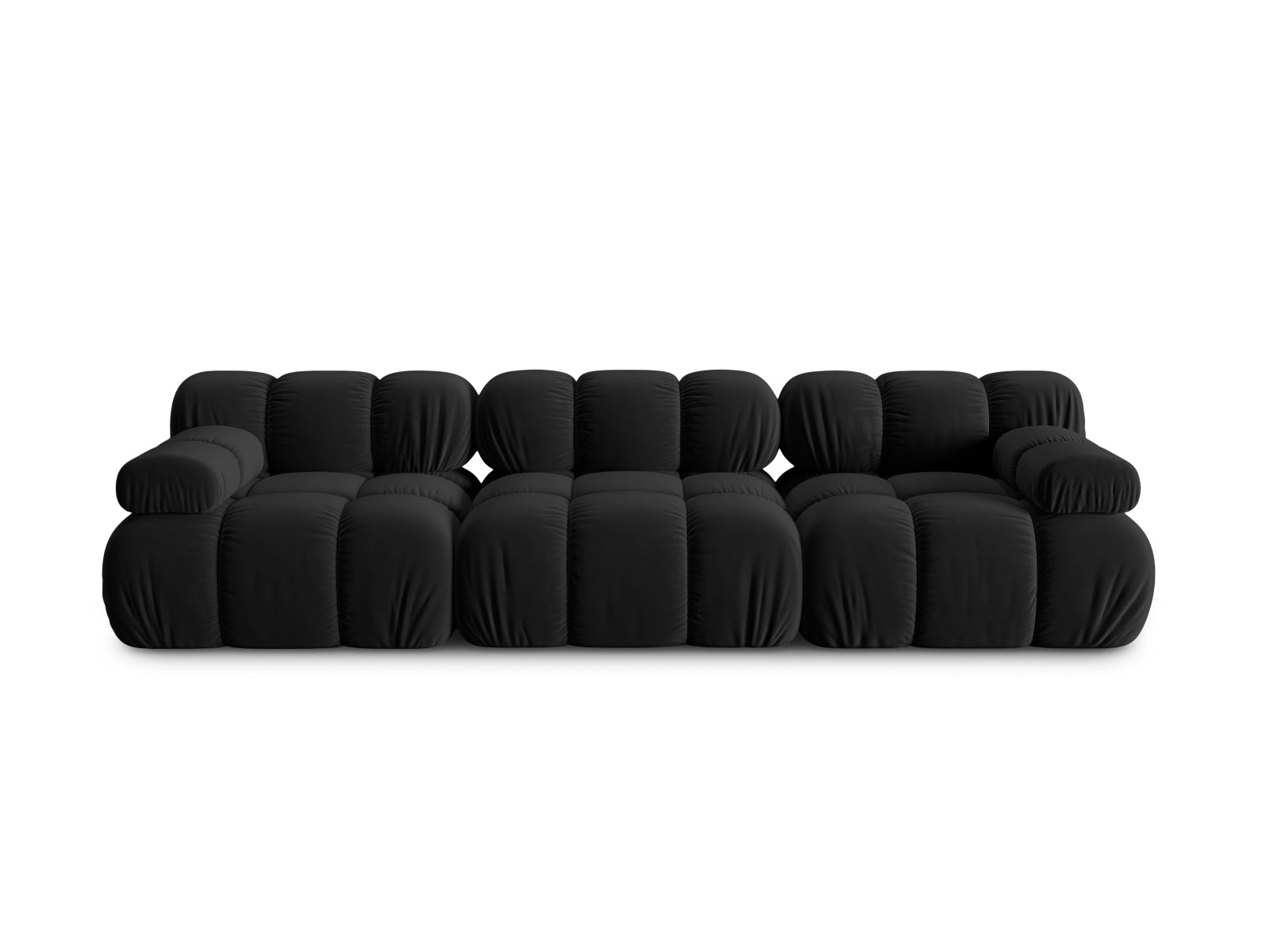 Bellis Velour modulares Sofa 3 Sitzer 94cm in Black präsentiert im Onlineshop von KAQTU Design AG. 3er Sofa ist von Micadoni