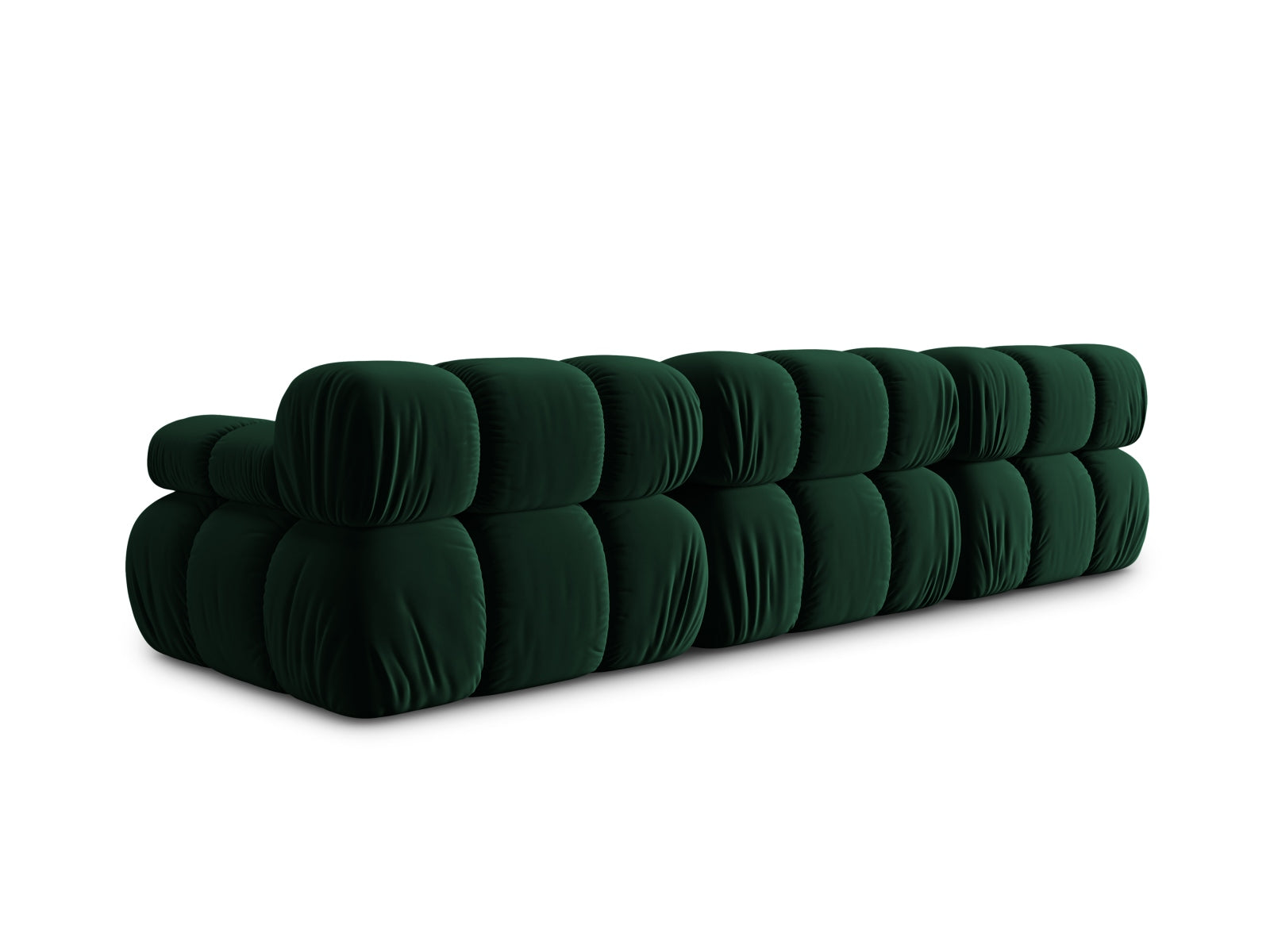 Modulares 3-Sitzer Sofa Bellis aus weichem Velours, ideal für moderne Wohnkonzepte und vielseitige Raumgestaltungen.