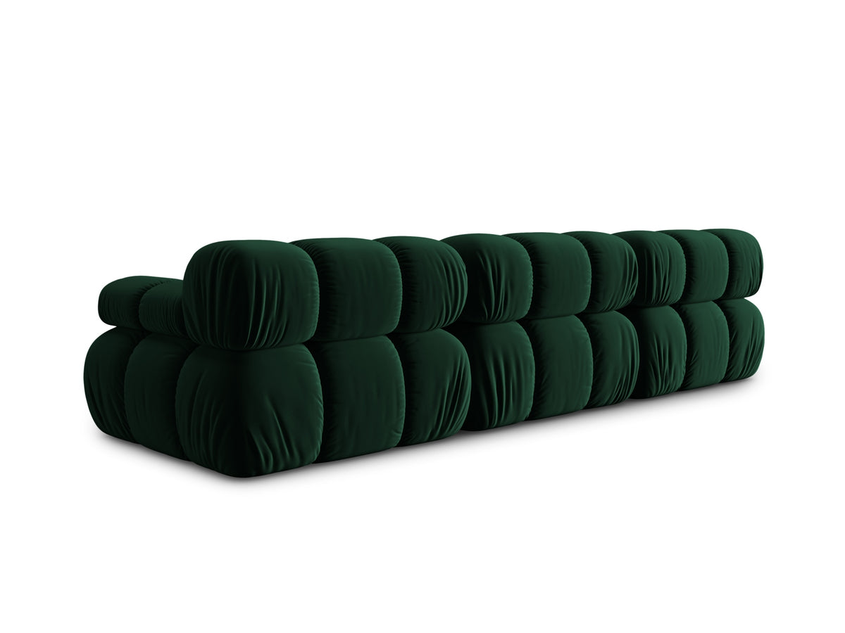 Bellis Velour modulares Sofa 3 Sitzer 94cm in Bottle Green-Bluvel präsentiert im Onlineshop von KAQTU Design AG. 3er Sofa ist von Micadoni
