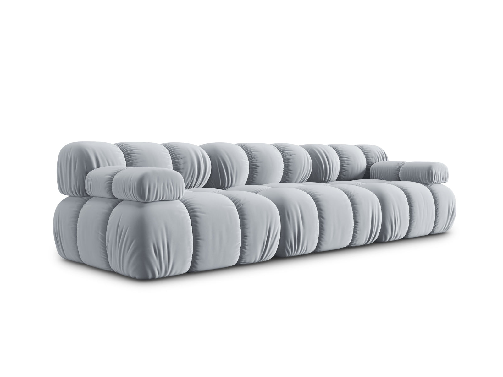 Modulares 3-Sitzer Sofa Bellis in zartem Hellblau, perfekt für moderne Wohnkonzepte. Bequem und vielseitig einsetzbar.