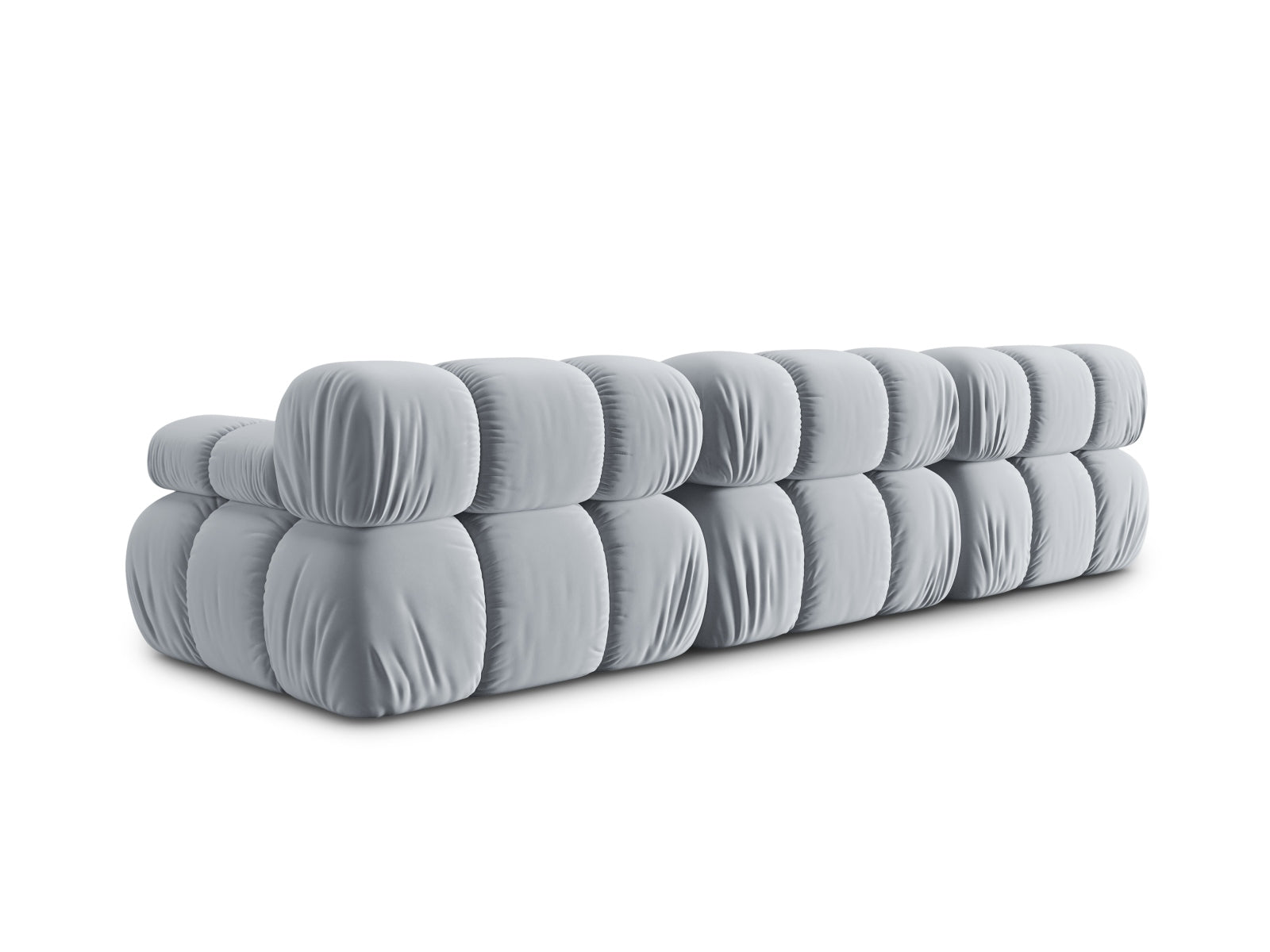 Erleben Sie das Bellis Velour Sofa von Micadoni – ein elegantes 3-Sitzer-Modell, das durch seine modulare Bauweise und den hohen Komfort besticht.