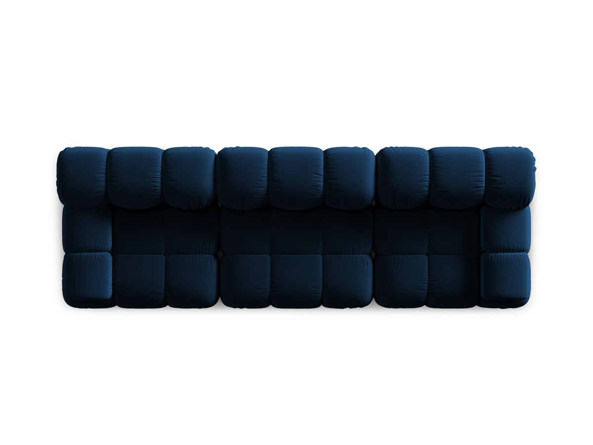 Bellis Velour modulares Sofa 3 Sitzer 94cm in Royal Blue-Bluvel präsentiert im Onlineshop von KAQTU Design AG. 3er Sofa ist von Micadoni