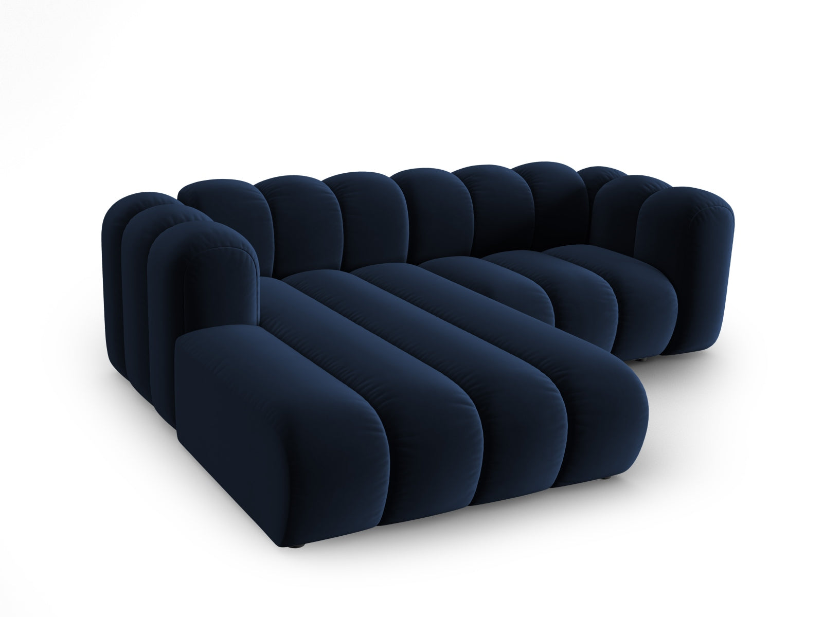 Modulares L-Sofa in Royal Blue von Micadoni, 3-Sitzer, perfekt für moderne Wohnkonzepte und gemütliche Entspannung.