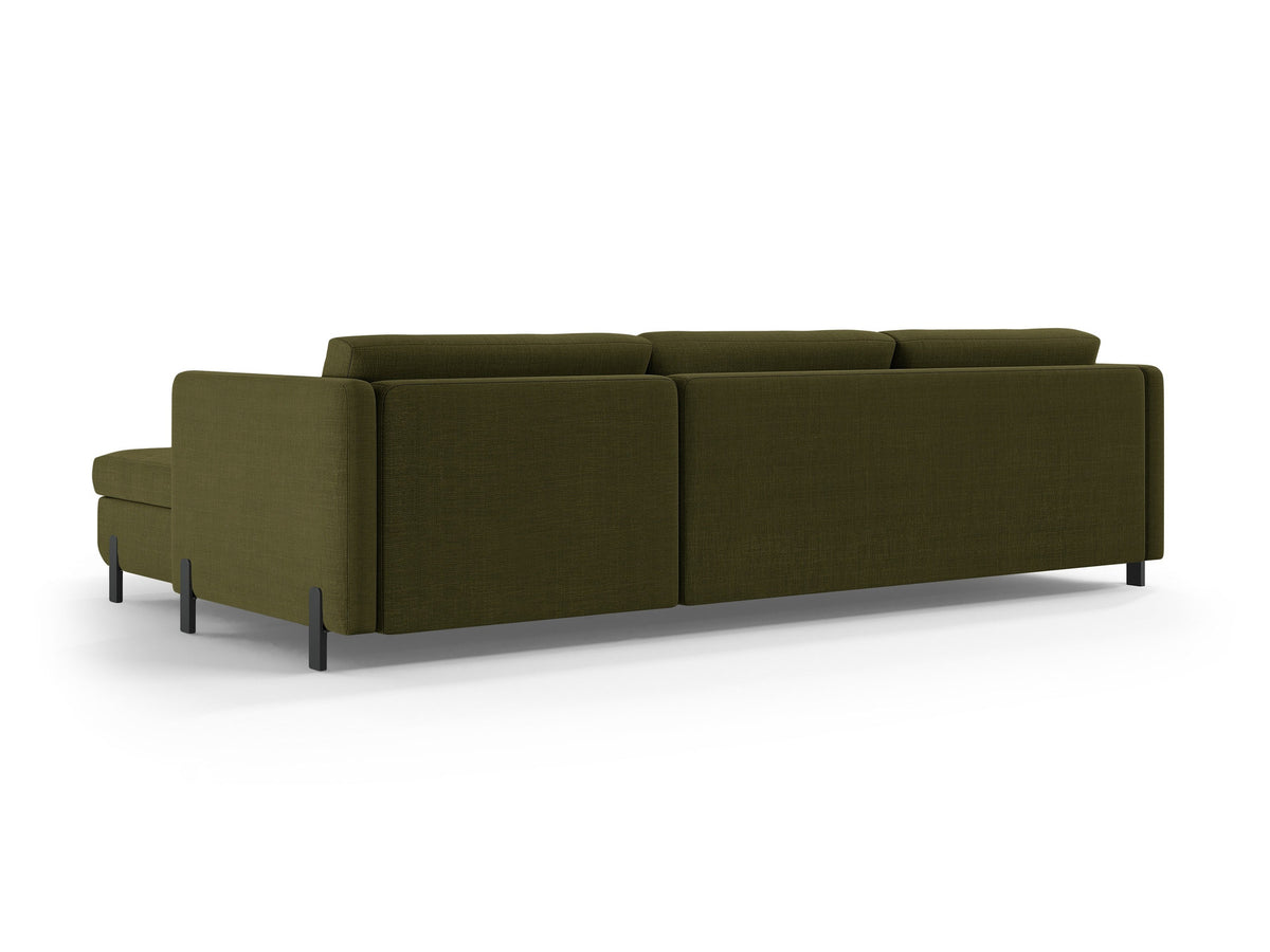 Gloria Ecksofa rechts mit Schlaffunktion und Stauraum 4 Sitzer in Green-Bjorn präsentiert im Onlineshop von KAQTU Design AG. Bettsofa rechts ist von Micadoni