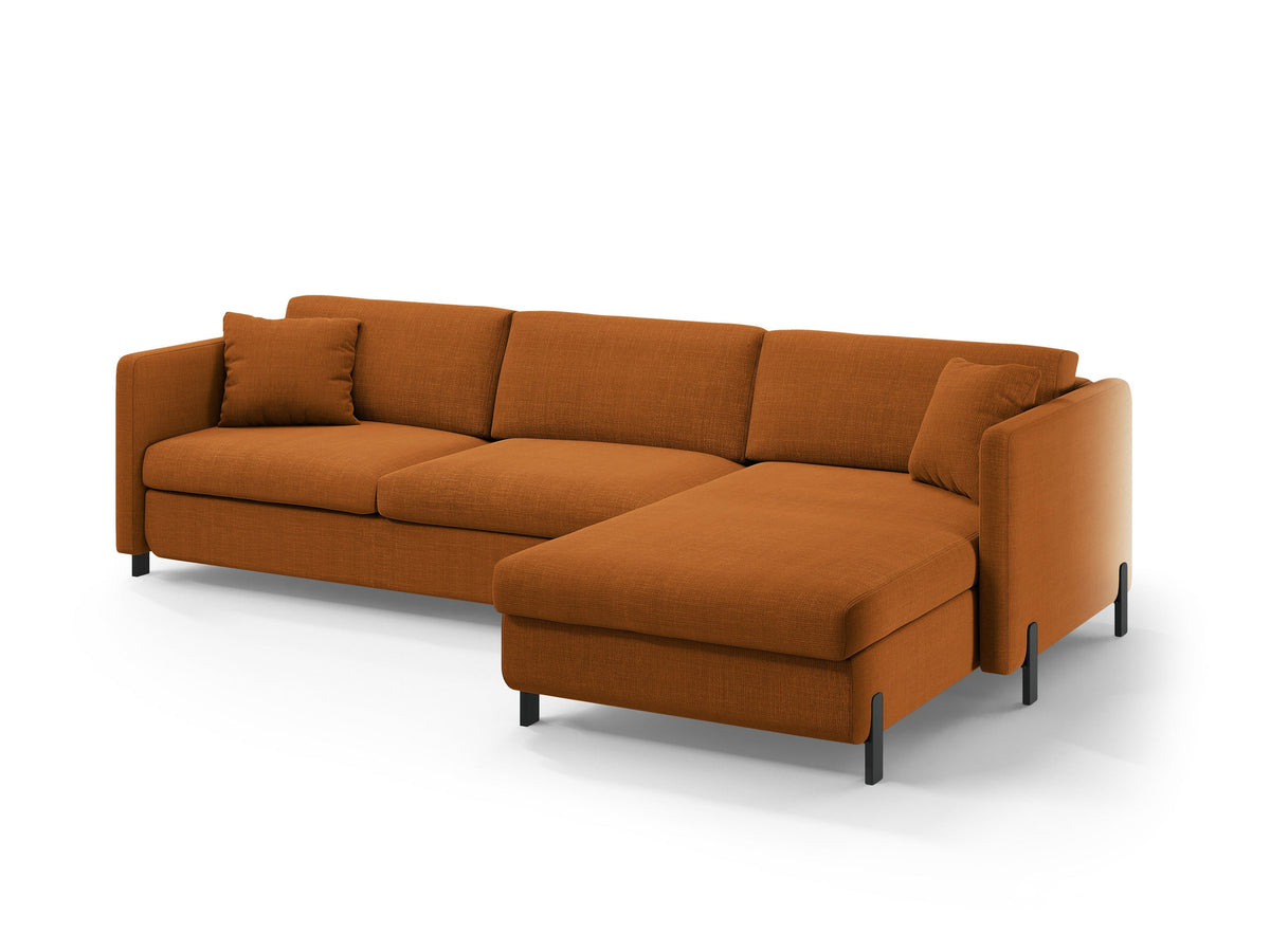 Gloria Ecksofa rechts mit Schlaffunktion und Stauraum 4 Sitzer in Brick-Bjorn präsentiert im Onlineshop von KAQTU Design AG. Bettsofa rechts ist von Micadoni