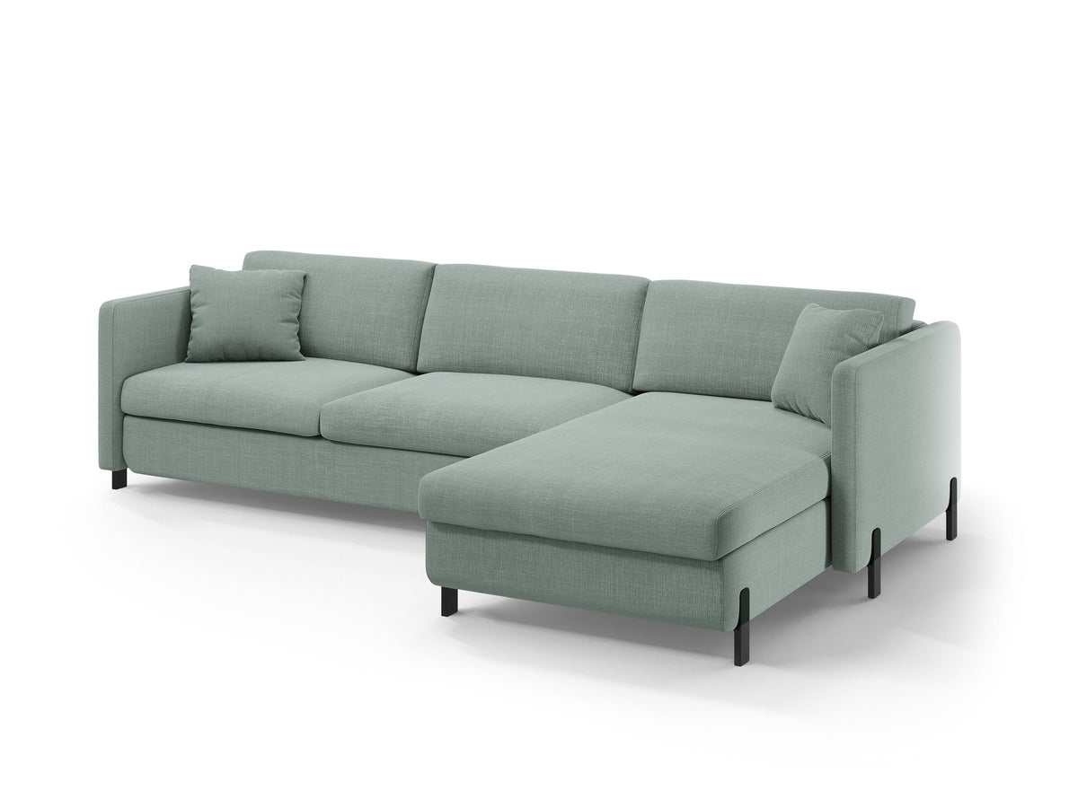 Gloria Ecksofa rechts mit Schlaffunktion und Stauraum 4 Sitzer in Mint-Bjorn präsentiert im Onlineshop von KAQTU Design AG. Bettsofa rechts ist von Micadoni
