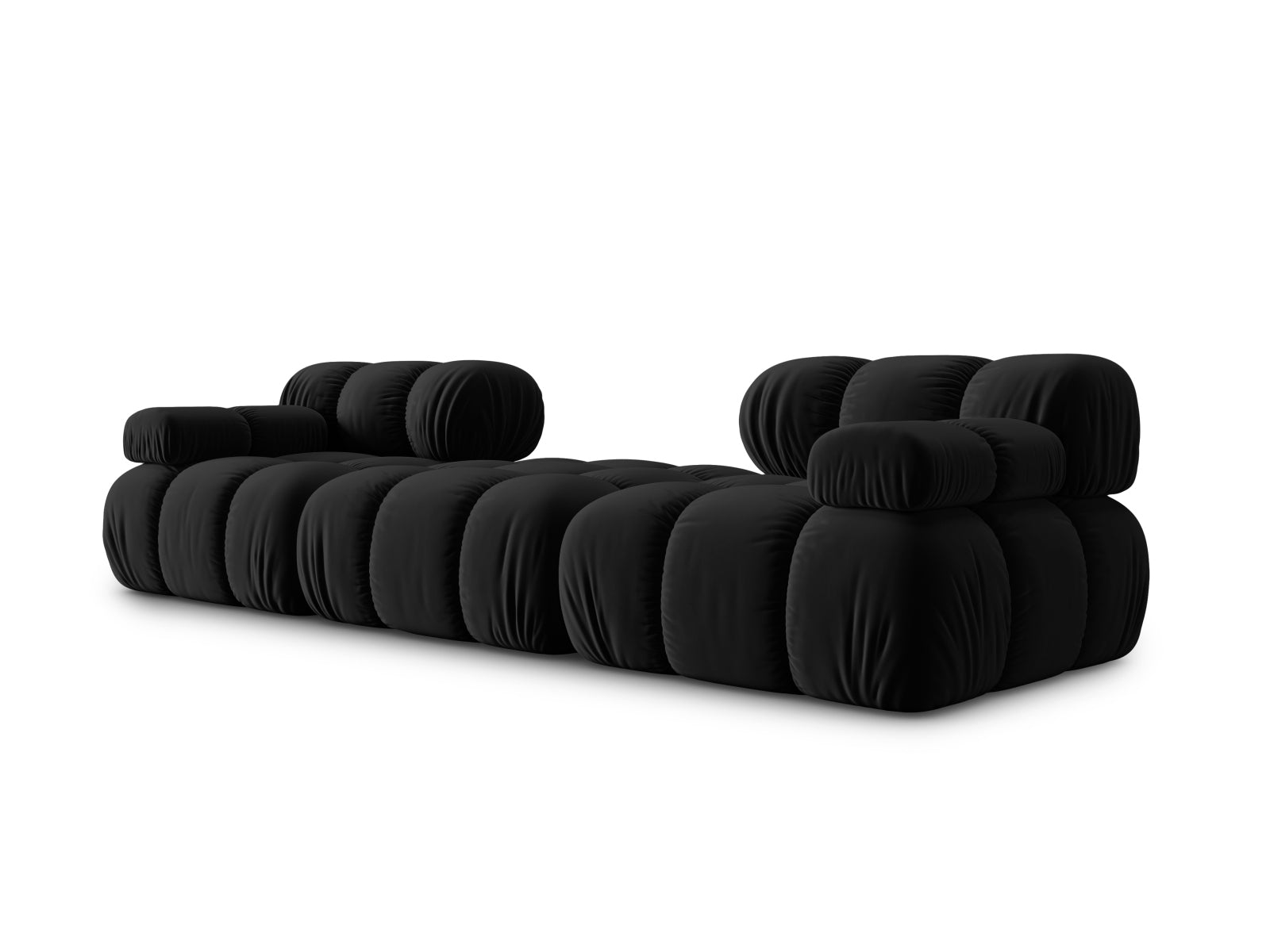 Elegantes Bellis Velours Sofa, 3-Sitzer, 188 cm, linksseitig, ideal für stilvolle und einladende Wohnräume.