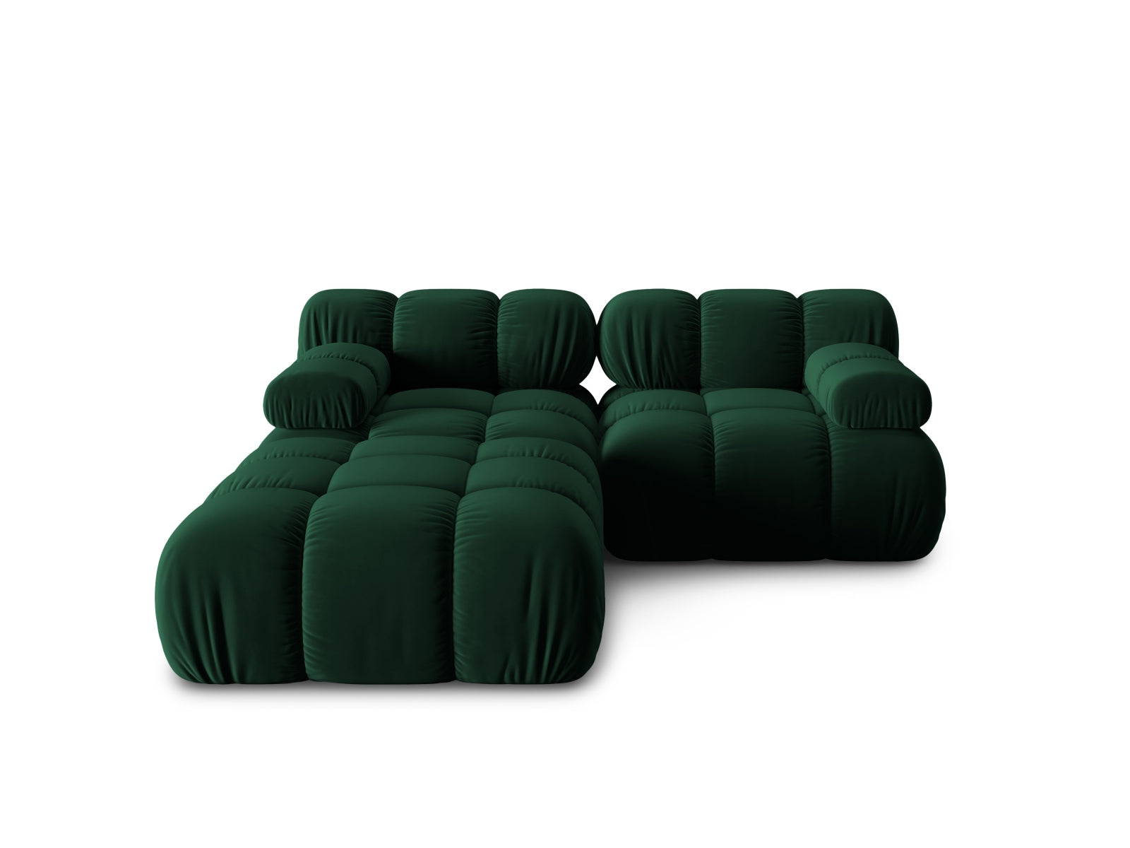 Bellis Velour modulares Sofa 3 Sitzer 188cm in Bottle Green-Bluvel präsentiert im Onlineshop von KAQTU Design AG. L-Sofa links ist von Micadoni