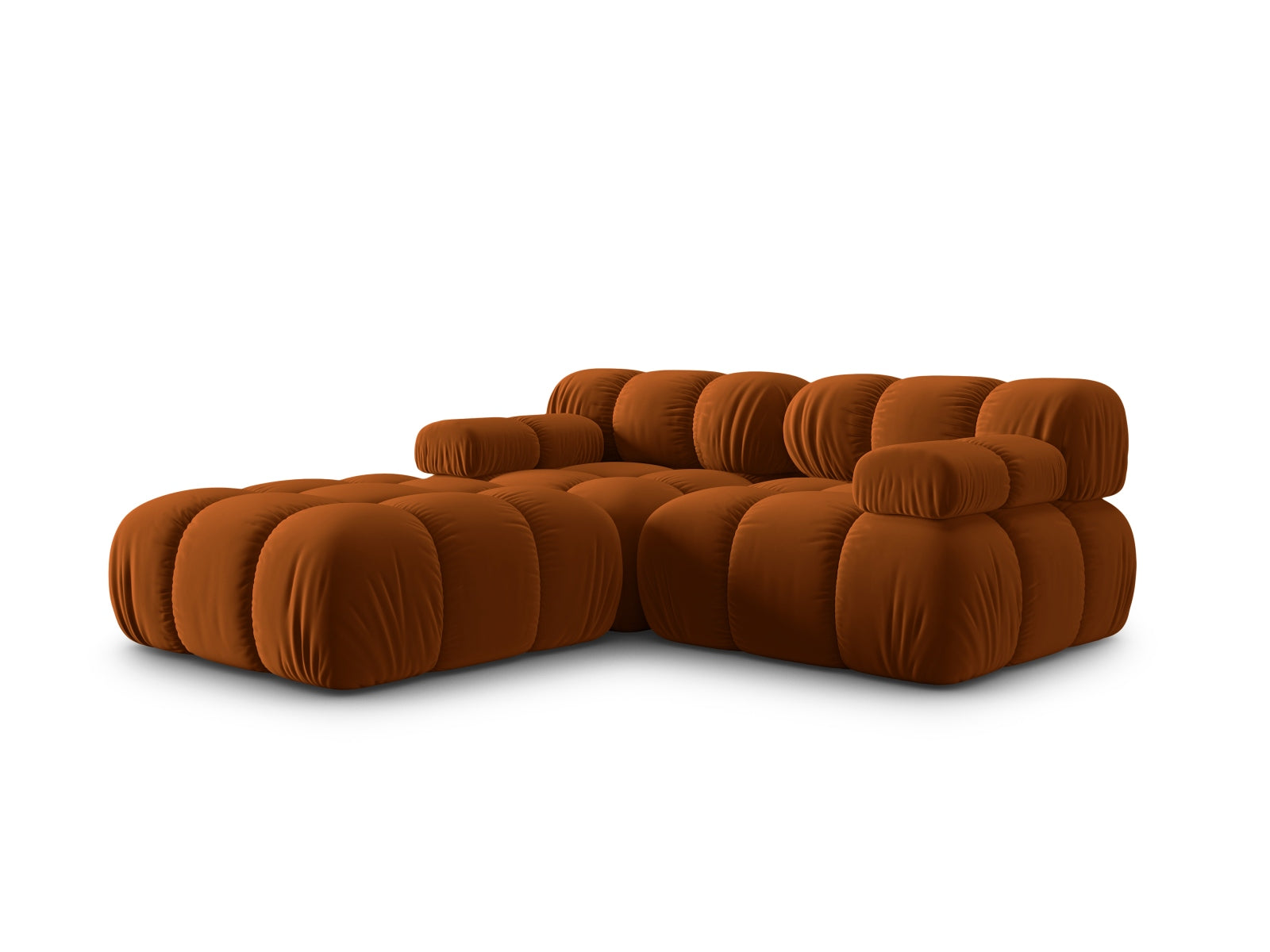 Modulares 3-Sitzer Sofa Bellis in warmem Terracotta, perfekt für moderne Wohnkonzepte, von Micadoni.