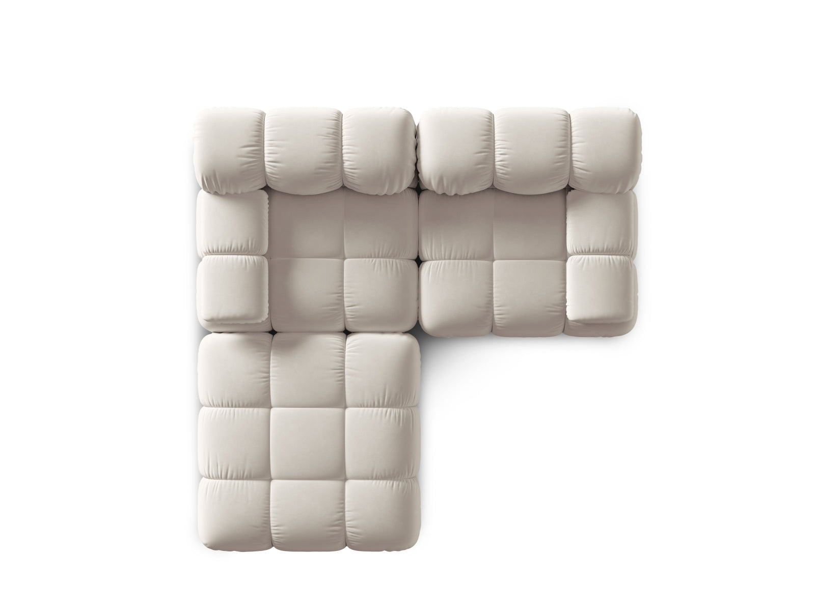 Erleben Sie das Bellis Velour Sofa 3 Sitzer von Micadoni – ein elegantes, modulares Möbelstück, das Komfort und individuelle Gestaltungsmöglichkeiten bietet.